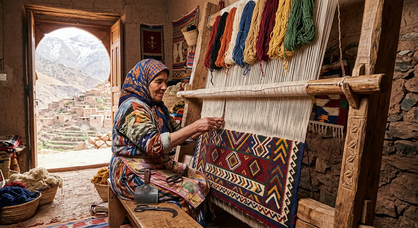 Souk wander: wool, leather & blue